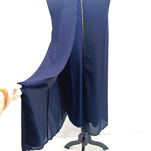 NWOT Signature Collection Double Layer Chiffon Sleeveless A-Line Midi Dress L... - Picture 4 of 15